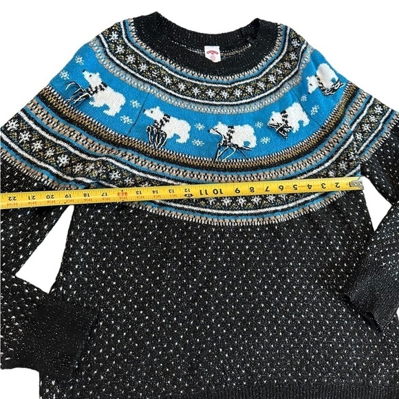 Holiday Time Women's Ugly Christmas Sweater Knit Polar Bears Size Large (12-14) - Picture 13 of 17
